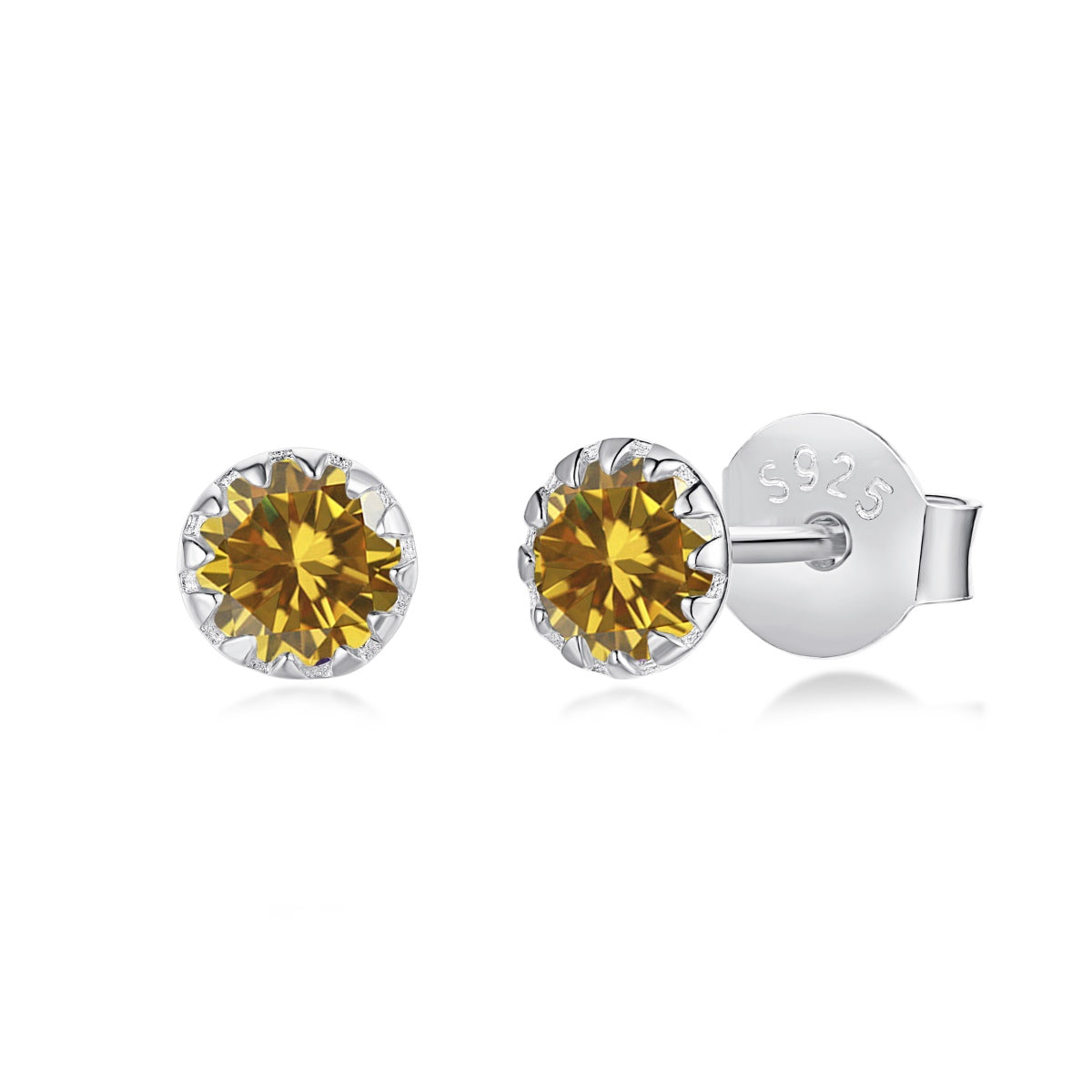 [Clover Jewels]Sparkling Colorful Round Shape Earrings