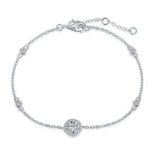 [Clover Jewels]Dazzling Round Cut Shape Bracelet