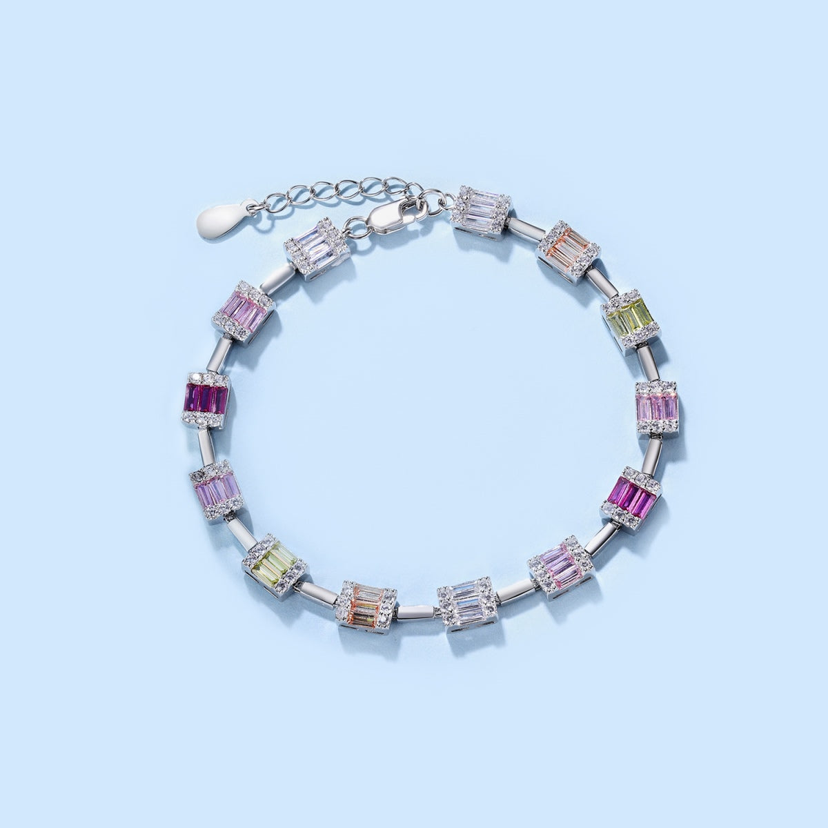 [Clover Jewels]Dainty Charming Emerald Cut Daily Bracelet