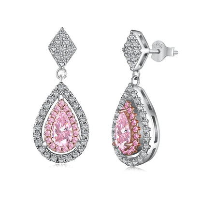 [Clover Jewels]Ornate Delicate Water Drop Shape Banquet Earrings