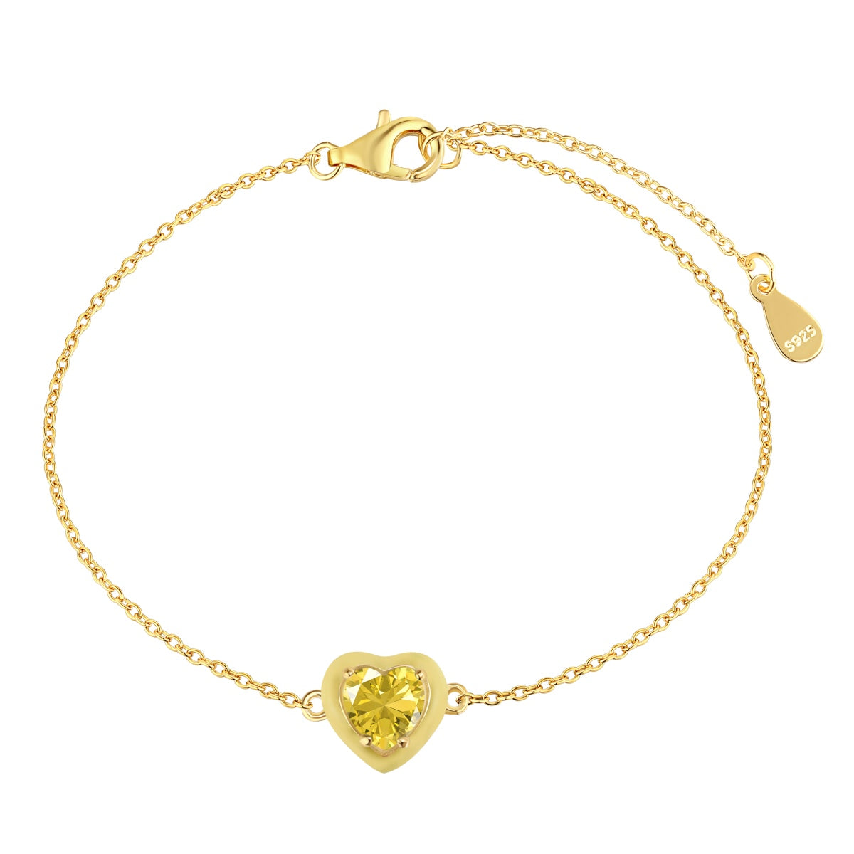 [Clover Jewels]Sparkling Romantic Heart Shape Lover Bracelet