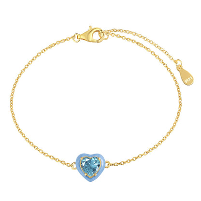 [Clover Jewels]Sparkling Romantic Heart Shape Lover Bracelet