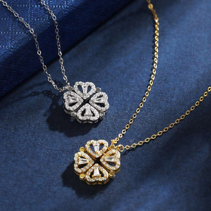 [Clover Jewels]Ornate Heart Cut Flower Shape Necklace