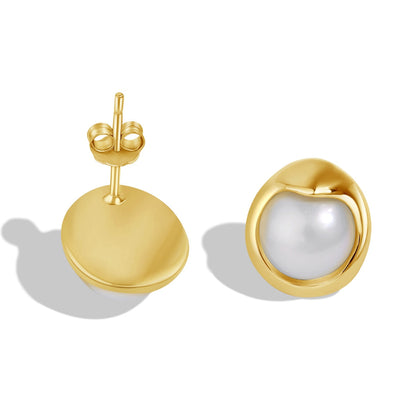 [Clover Jewels]Dainty Bread Pearl Earrings