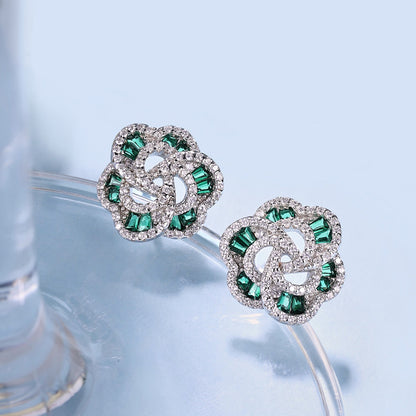 [Clover Jewels]Exquisite Flower Shape Daily Earrings