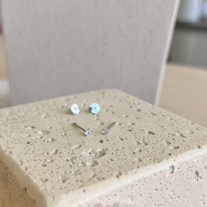 [Clover Jewels]Delicate Solitaire Earrings