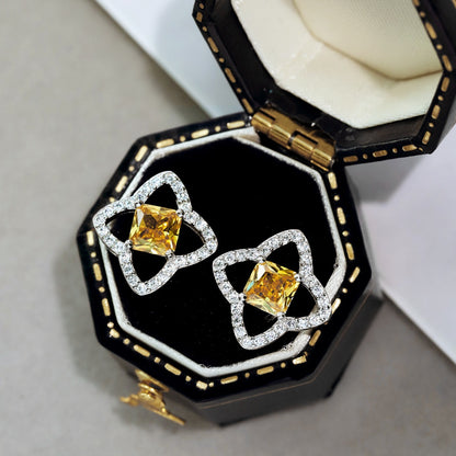 [Clover Jewels]Elegant Star Shape Princess Cut Daily Earrings