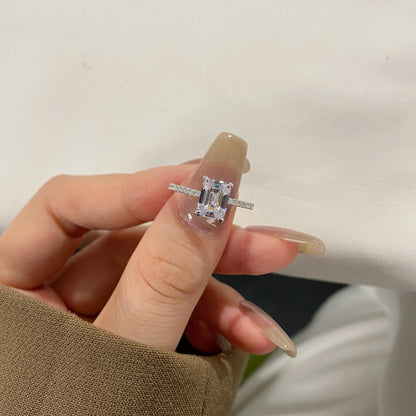 [Clover Jewels]2.0 Carat Scintillating Ornate Radiant Cut Party Ring