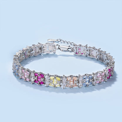 [Clover Jewels]Delicate Colorful Multi Cut Party Bracelet