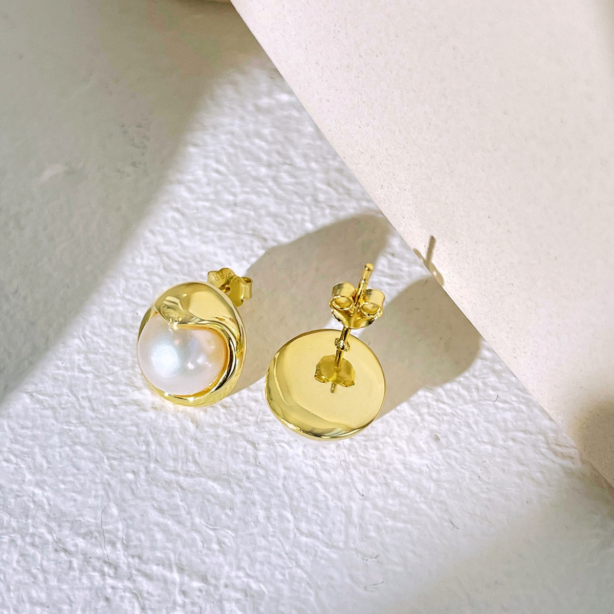 [Clover Jewels]Dainty Bread Pearl Earrings