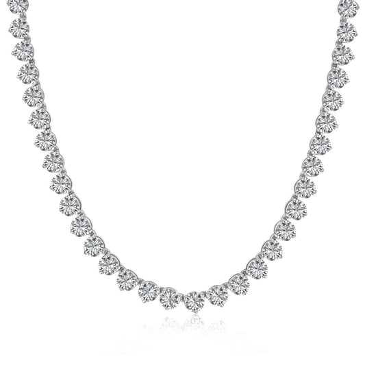 [Jesse Jewelry]Ornate Heart Cut Tennis Necklace