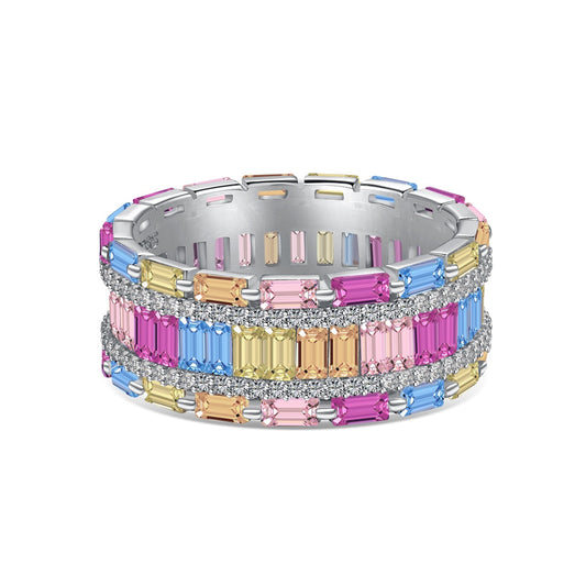 [Clover Jewels]Dazzling Colorful Radiant Cut Party Ring