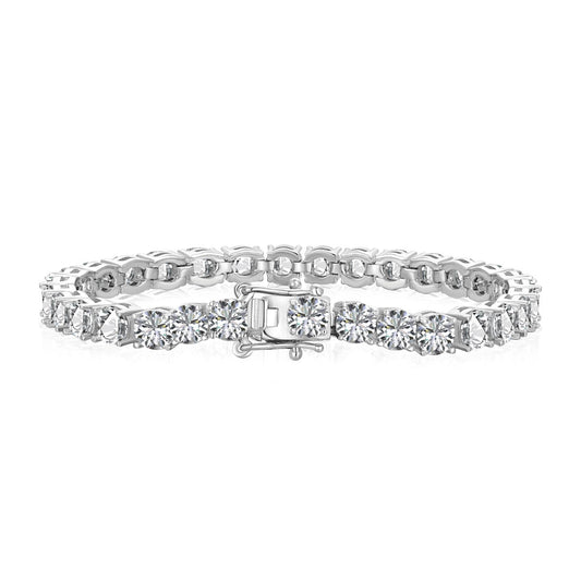 [Clover Jewels]Ornate Sparkling Round Cut Wedding Bracelet