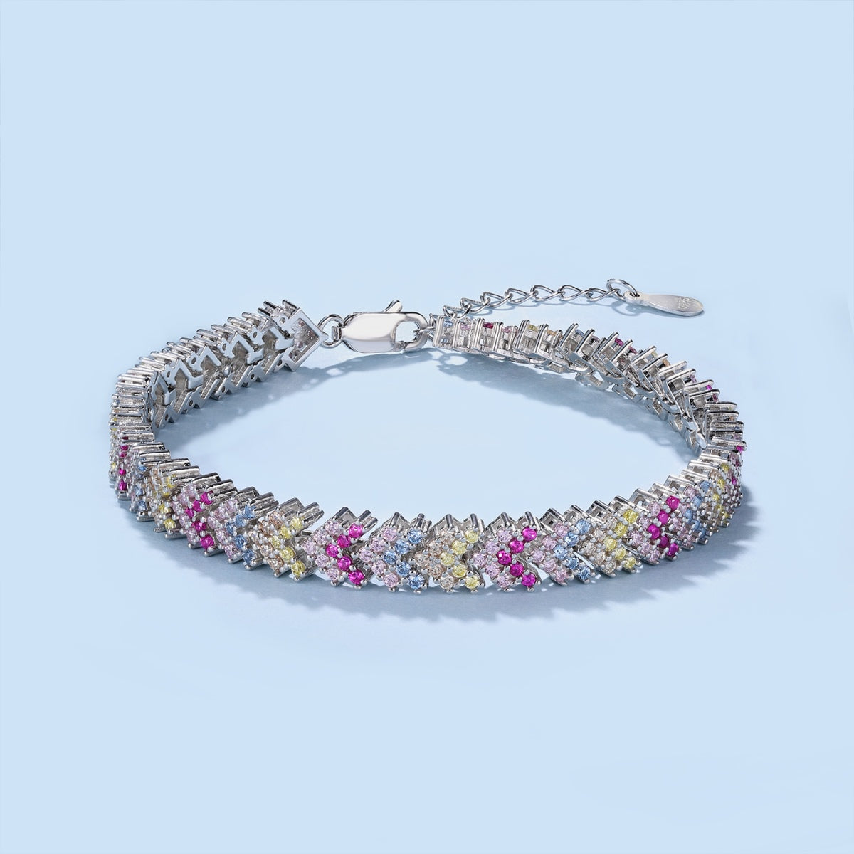 [Clover Jewels]Ornate Sparkling Round Cut Party Bracelet