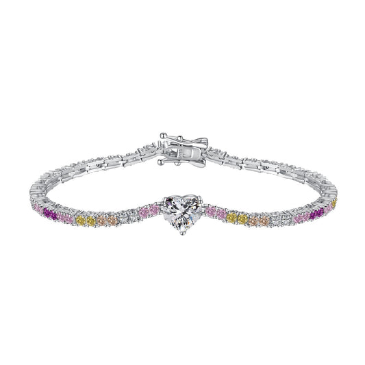 [Jesse Jewelry]Delicate Romantic Heart Shape Lover Bracelet