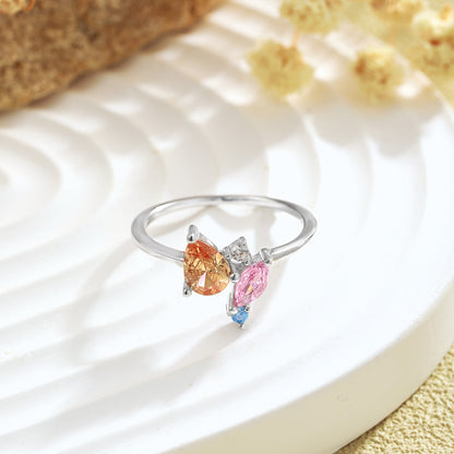 [Clover Jewels]Radiant Colorful Multi Cut Daily Ring