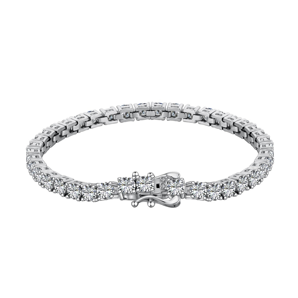 [Clover Jewels]Luxurious Ornate Round Cut Tennis Bracelet