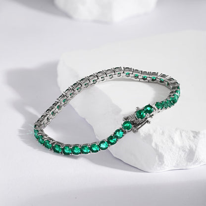 [Clover Jewels]Radiant Colorful Round Cut Party Bracelet