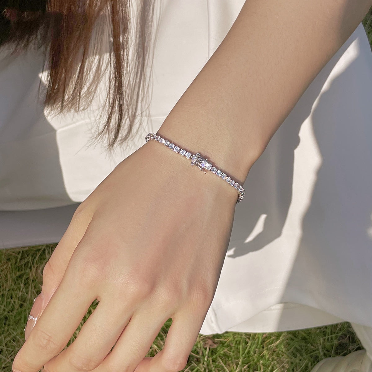 [Clover Jewels]Radiant Colorful Round Cut Party Bracelet