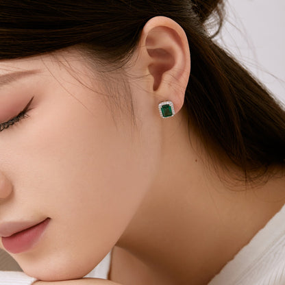 [Clover Jewels]Luxurious Dainty Emerald Cut Banquet Earrings