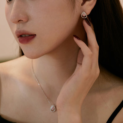 [Clover Jewels]Sparkling Delicate Water Drop Shape Daily Earrings