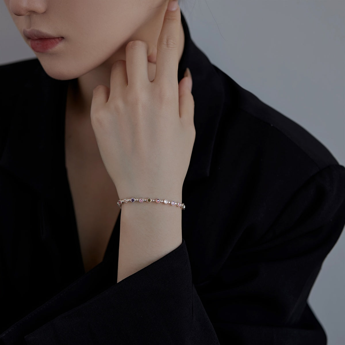 [Clover Jewels]Sparkling Exquisite Round Cut Party Bracelet