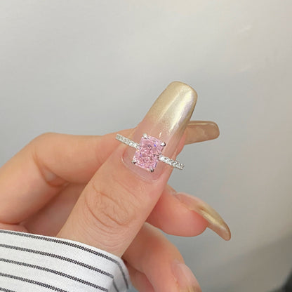 [Clover Jewels]2.0 Carat Dazzling Sparkling Radiant Cut Party Ring