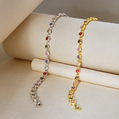 [Clover Jewels]Sparkling Exquisite Round Cut Party Bracelet