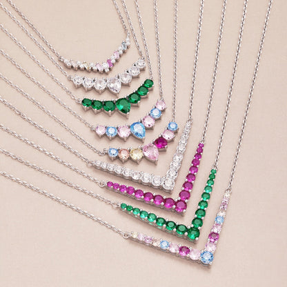 [Clover Jewels]Dainty Colorful Heart Necklace