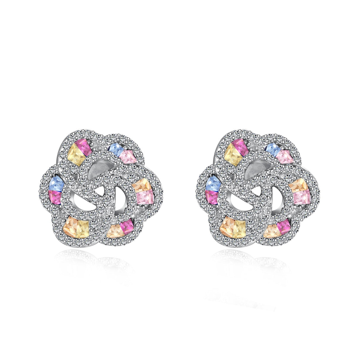 [Clover Jewels]Exquisite Flower Shape Daily Earrings