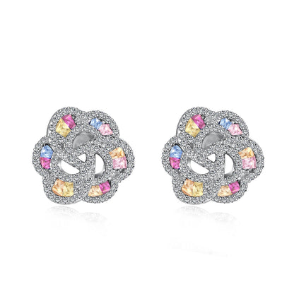 [Clover Jewels]Exquisite Flower Shape Daily Earrings