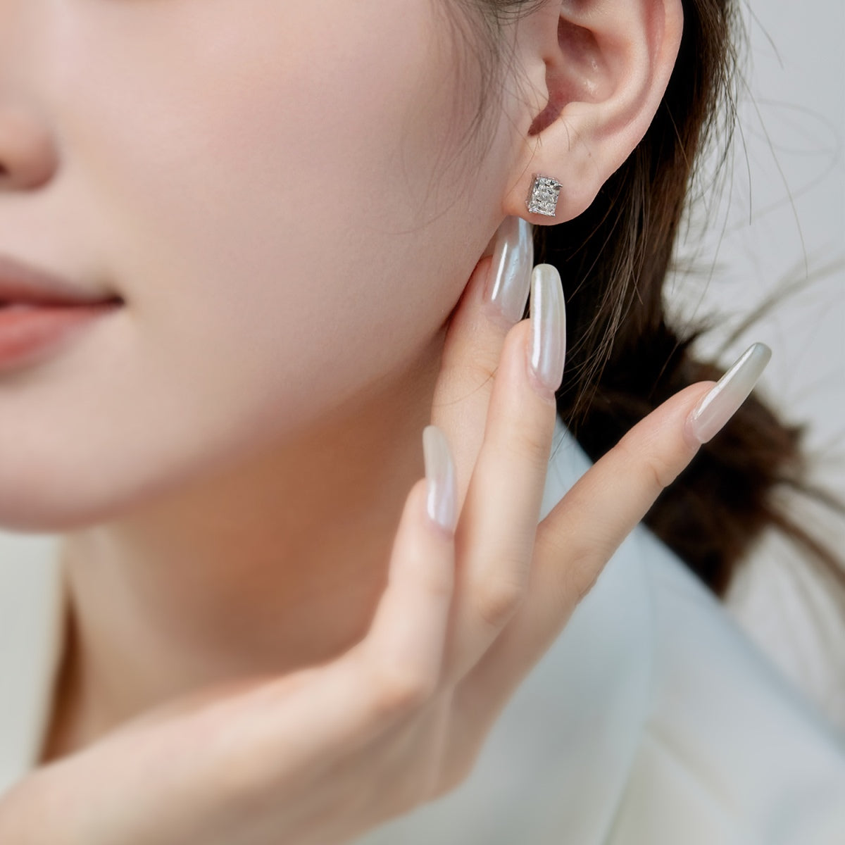 [Clover Jewels]Radiant Luxurious Princess Cut Daily Earrings