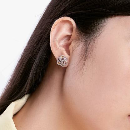 [Clover Jewels]Exquisite Flower Shape Daily Earrings