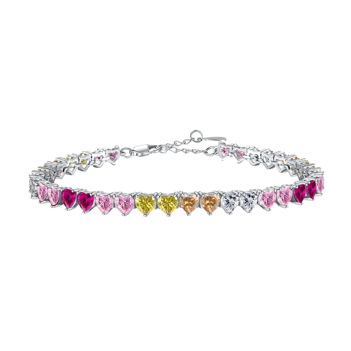 [Clover Jewels]Luxurious Colorful Romantic Heart Shape Lover Bracelet