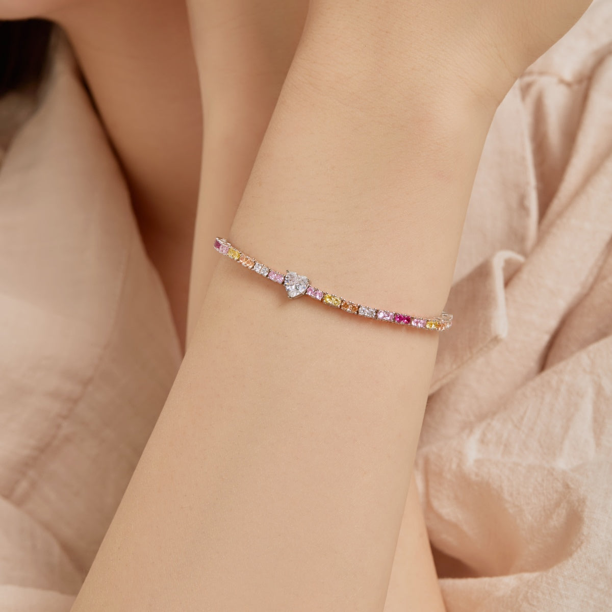 [Clover Jewels]Delicate Romantic Heart Shape Lover Bracelet