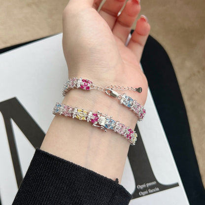 [Clover Jewels]Delicate Colorful Multi Cut Party Bracelet