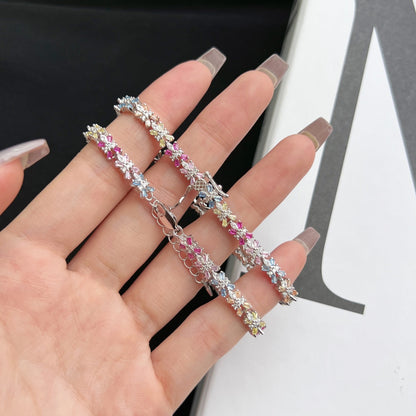 [Clover Jewels]Radiant Colorful Emerald Cut Party Bracelet