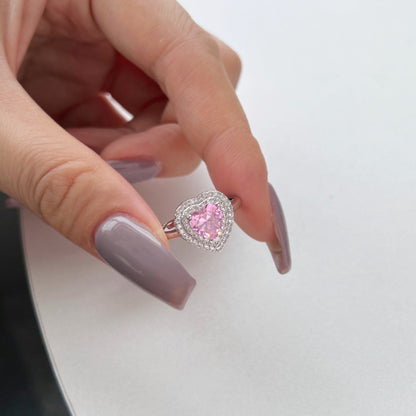 [Clover Jewels]Delicate Ebullient Heart Shape Wedding Ring