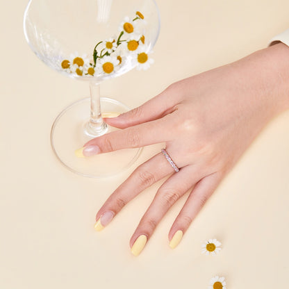 [Clover Jewels]Dainty Ebullient Round Cut Daily Ring