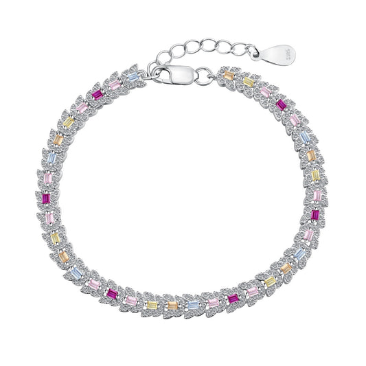 [Jesse Jewelry]Delicate Colorful Multi Cut Daily Bracelet