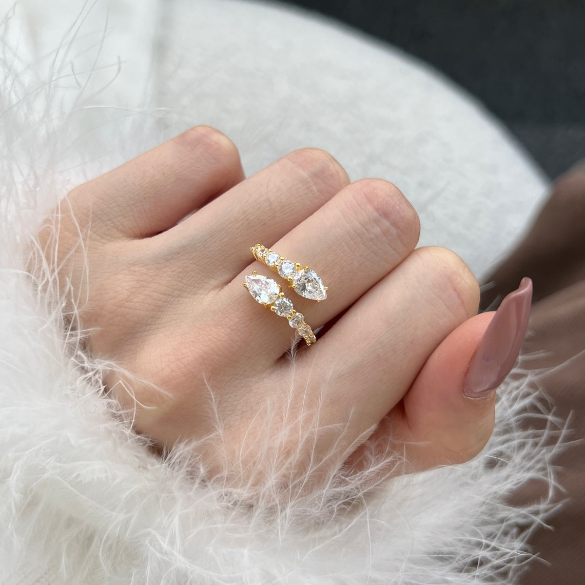 [Clover Jewels]Delicate Lively Snake Shape Daily Ring