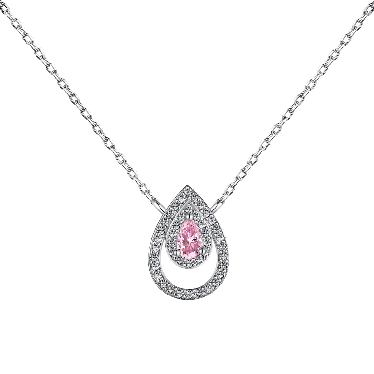 [Clover Jewels]Sparkling Pear Cut Necklace