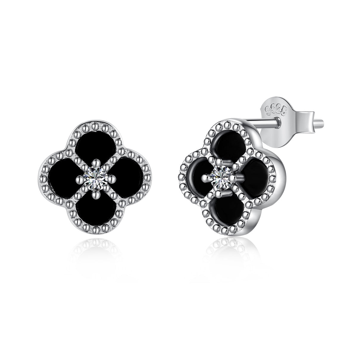 [Clover Jewels]Four-Leaf Clover Flower Shape Exquisite Earrings