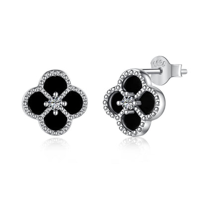 [Clover Jewels]Four-Leaf Clover Flower Shape Exquisite Earrings