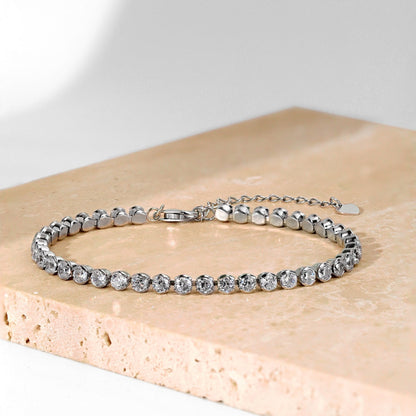 [Clover Jewels]Dazzling Sparkling Round Cut Daily Bracelet