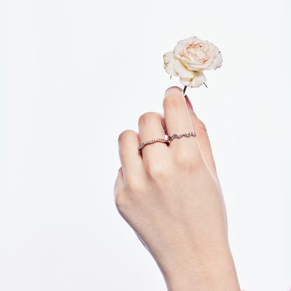 [Clover Jewels]Dainty Colorful Round Cut Party Ring