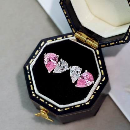 [Clover Jewels]Dazzling Elegant Heart Cut Lover Earrings