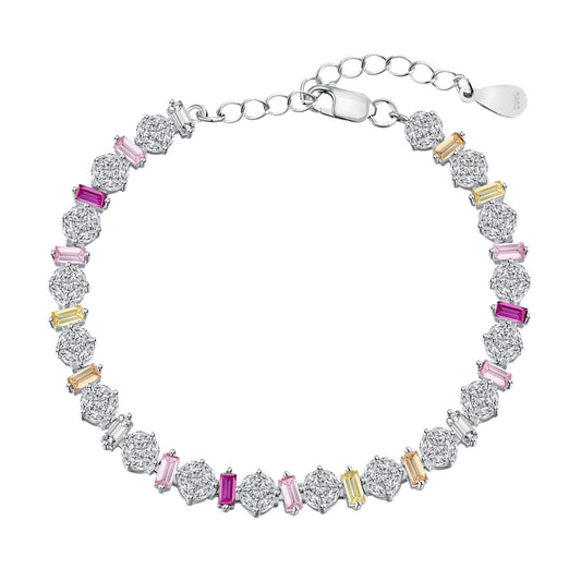 [Jesse Jewelry]Radiant Colorful Round Shape Daily Bracelet