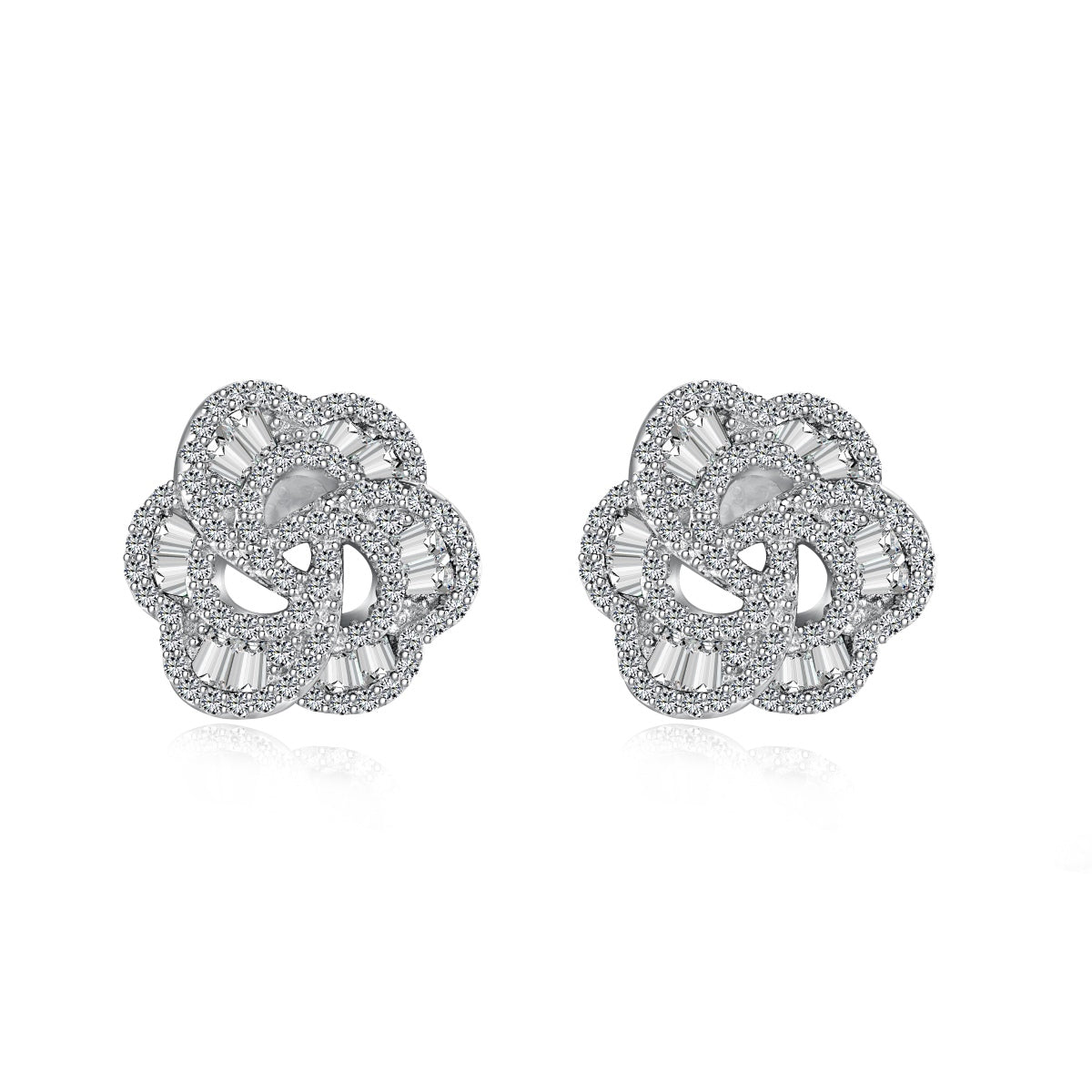 [Clover Jewels]Exquisite Flower Shape Daily Earrings