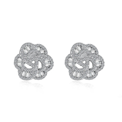 [Clover Jewels]Exquisite Flower Shape Daily Earrings